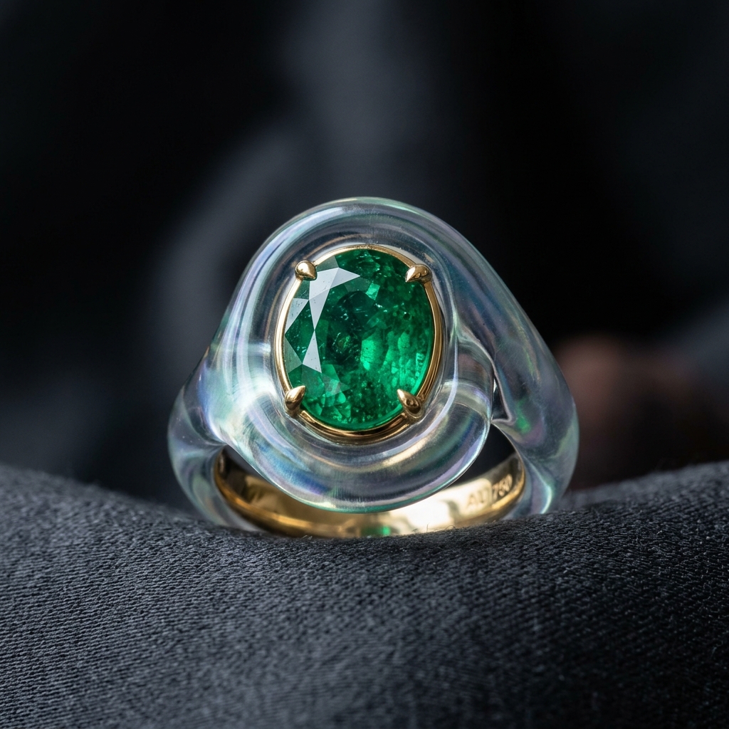 Lumi&egrave;re de Cristal &mdash; Smaragd-Siegelring